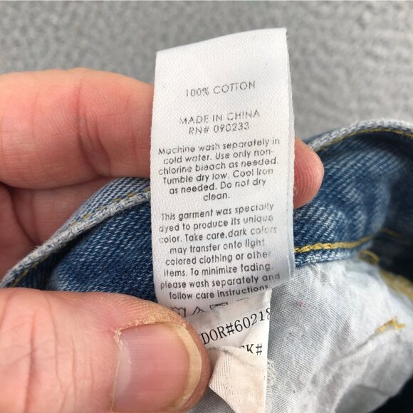 PacSun Jeans Womens 24 Blue High Rise Straight Distressed Light Wash Button Fly - Picture 7 of 12